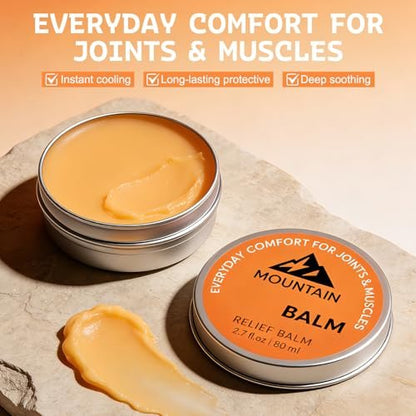 2er-Pack Mountain 3xBalm – Natürliche Gelenkpflege, beruhigende Massagecreme, nicht fettend, schnell einziehend für Damen und Herren