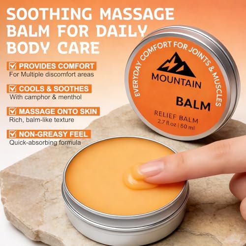 2er-Pack Mountain 3xBalm – Natürliche Gelenkpflege, beruhigende Massagecreme, nicht fettend, schnell einziehend für Damen und Herren