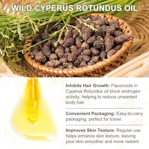 Cyperus Rotundus Öl – Premium Zyperngrasöl für sanfte Haarentfernung, Porenverfeinerung und glatte Haut