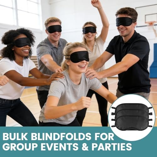 UGODAR 20 Stück Schlafmasken Set - Lichtdicht mit Nasensteg & verstellbarem Band, Bequeme Atmungsaktive Partygeschenke für Teambuilding Reisen, Schwarze Augenabdeckung für Frauen Männer