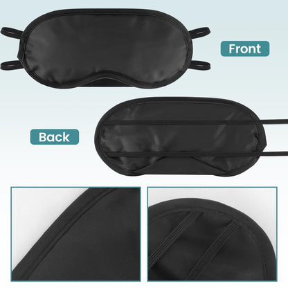 UGODAR 20 Stück Schlafmasken Set - Lichtdicht mit Nasensteg & verstellbarem Band, Bequeme Atmungsaktive Partygeschenke für Teambuilding Reisen, Schwarze Augenabdeckung für Frauen Männer
