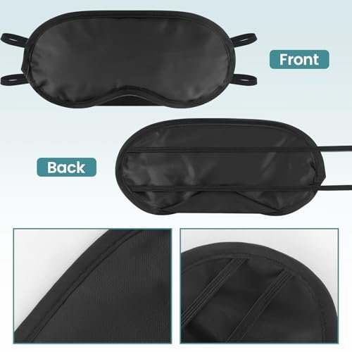 UGODAR 20 Stück Schlafmasken Set - Lichtdicht mit Nasensteg & verstellbarem Band, Bequeme Atmungsaktive Partygeschenke für Teambuilding Reisen, Schwarze Augenabdeckung für Frauen Männer