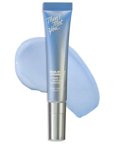 Then I Met You Snail Mucin Augencreme – Koreanische Hautpflege gegen Augenringe, Schwellungen, Fältchen & trockene Haut – Straffende, aufhellende & polsternde Behandlung mit Volufiline & Koffein, 15 ml
