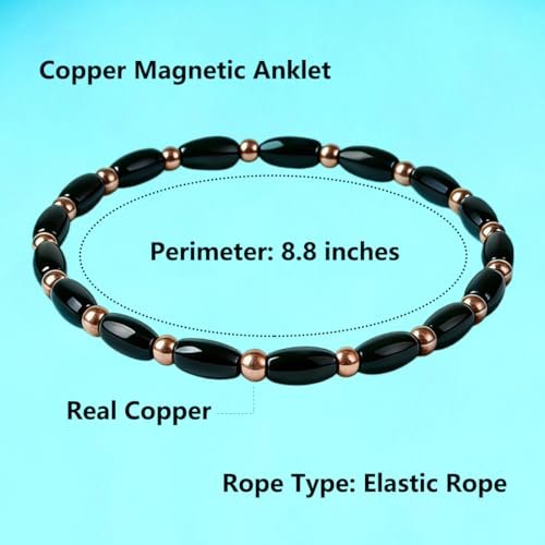 Drkao Kupfer Magnetische Knöchel-Armbänder für Damen und Herren – 2er-Pack Kupfer-Armbänder mit Magneten, ideal als Ostergeschenk für Partner, beste Freunde, Chef, Eltern oder Mutter