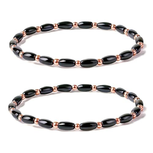 Drkao Kupfer Magnetische Knöchel-Armbänder für Damen und Herren – 2er-Pack Kupfer-Armbänder mit Magneten, ideal als Ostergeschenk für Partner, beste Freunde, Chef, Eltern oder Mutter