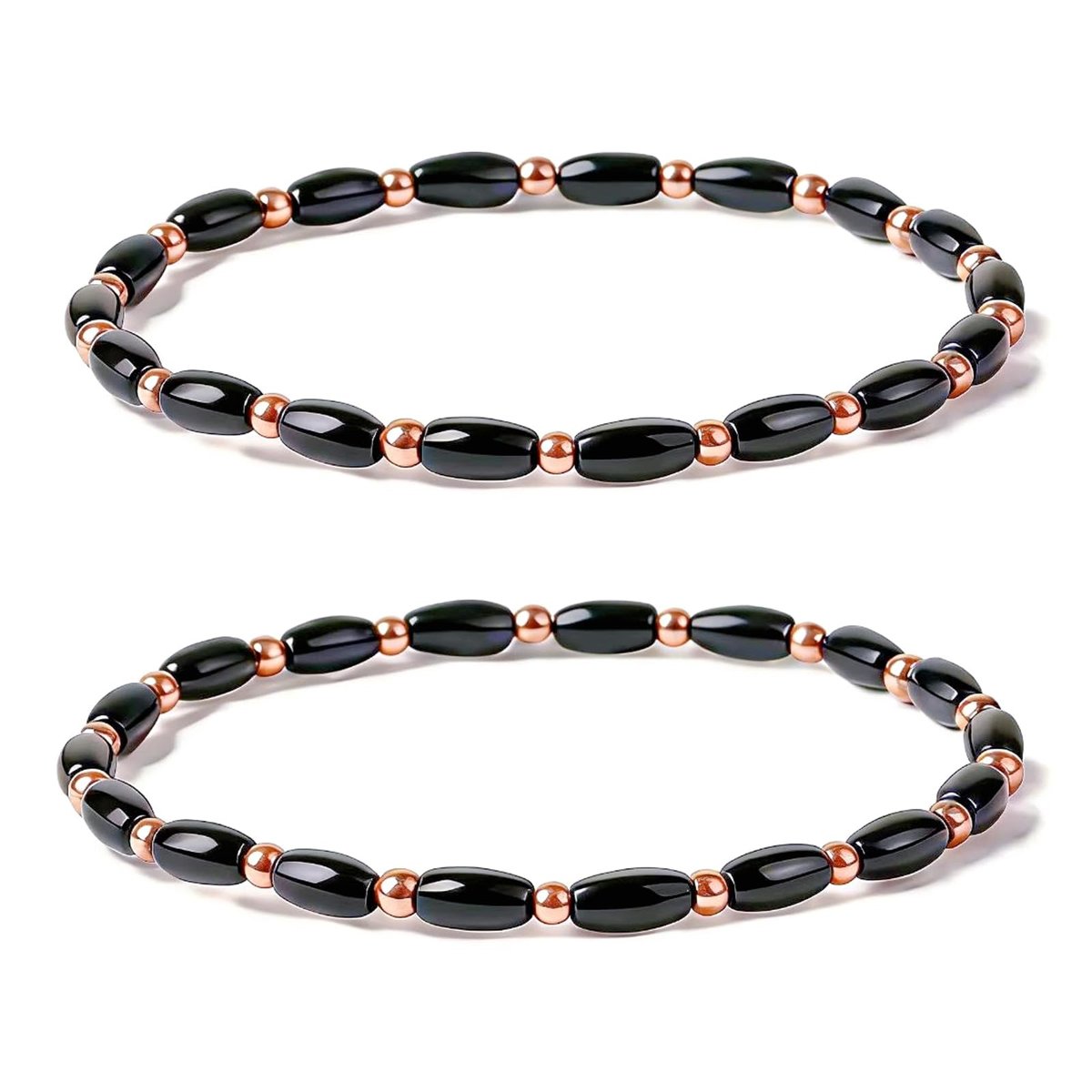 Drkao Kupfer Magnetische Knöchel-Armbänder für Damen und Herren – 2er-Pack Kupfer-Armbänder mit Magneten, ideal als Ostergeschenk für Partner, beste Freunde, Chef, Eltern oder Mutter
