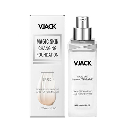 Color Changing Foundation für reife Haut, SPF 30 – Vollständig deckender Concealer, Medium Spectrum Foundation Make-up Creme, geeignet für alle Hauttypen (1 Stück)