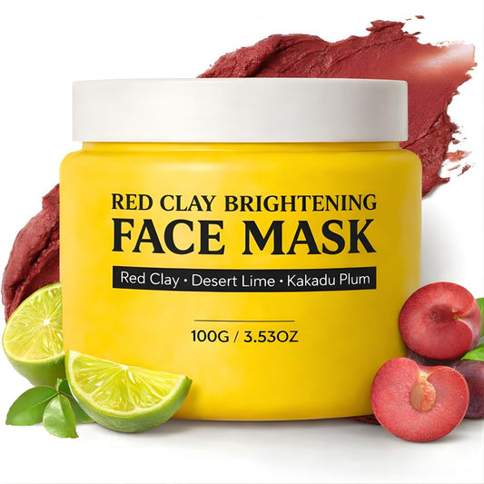 Zelara Australische Rote Tonerde Gesichtsmaske, Mineralreiche Detox-Schlammmaske mit Kakadupflaume, Wüsten- & Regenwald-Limettenextrakten, für strahlend aussehende, glattere Haut, alle Hauttypen, 100 ml