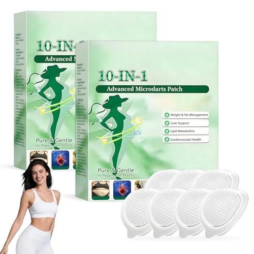 HongChengSM Moringa 10-in-1 Nano Microdarts Patch – 2026 Neue fortschrittliche Moringa-Pflaster, natürliche Hautpflege für Frauen und Männer, straffende Haut, sanfte Formel für alle Hauttypen (2er-Pack)