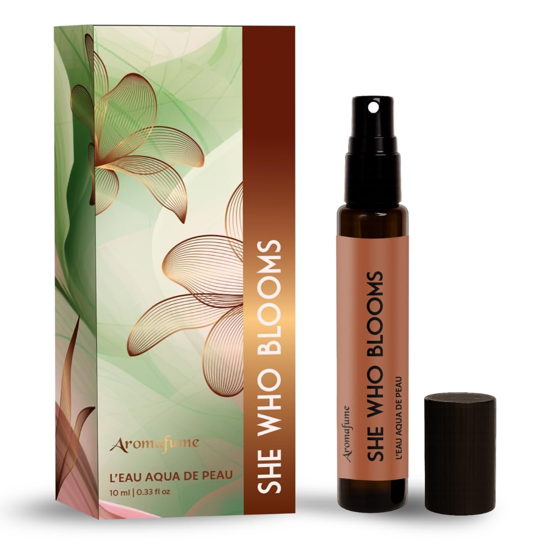 She Who Blooms | 10ml Reisegröße Parfüm | Blumig, Frisch & Zitrus | Neroli, Jasmin | Alkoholfrei, Sauber | Eau de Parfum | Luxuriöser Duft | Premium Geschenke | Langanhaltend | Aromafume