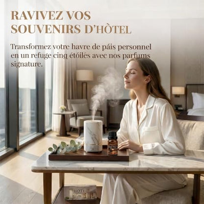 Hotel Collection Duftöl-Set für Diffuser – 6x10ml Luxuriöse Aromaöle mit Lavendel, Jasmin, Pfefferminze, Weißer Tee, Zitrusglück, My Way, Hotellobby – Geschenk für Frauen und Männer