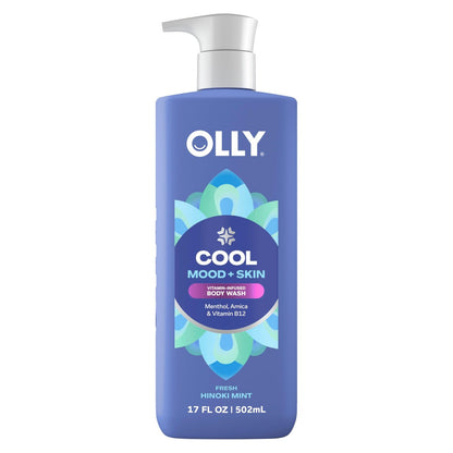 OLLY Duschgel Cool Mood + Hautpflege mit Arnika & Vitamin B12 – Hydratisiert und kühlt die Haut, 500 ml