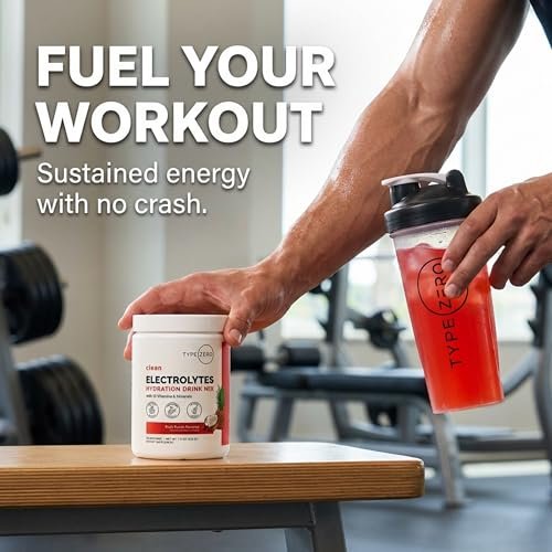 Type Zero Clean Electrolytes Hydration Powder Drink Mix + 14 essentielle Vitamine & Mineralien - Zuckerfrei, Null künstliche Inhaltsstoffe - Fruchtpunsch, 50 Portionen