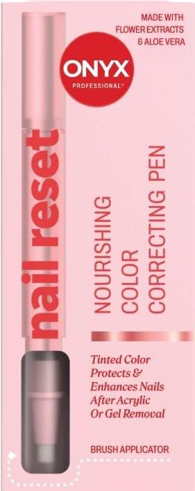 Onyx Professional Nagelreparatur-Stift – Nagelbehandlung zur Reparatur von durch Gel- und Acrylnägeln geschädigten Nägeln, nährende farbkorrigierende Tönung, schützt und verbessert das Nagelbild, 0,13 fl oz