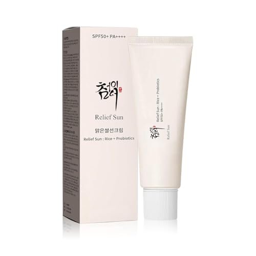 Relief Sun Bio-Sonnenschutz SPF50+ PA+++ mit Reis und Probiotika – Koreanische Hautpflege für alle Hauttypen, nährende Hautschutzcreme 30 ml