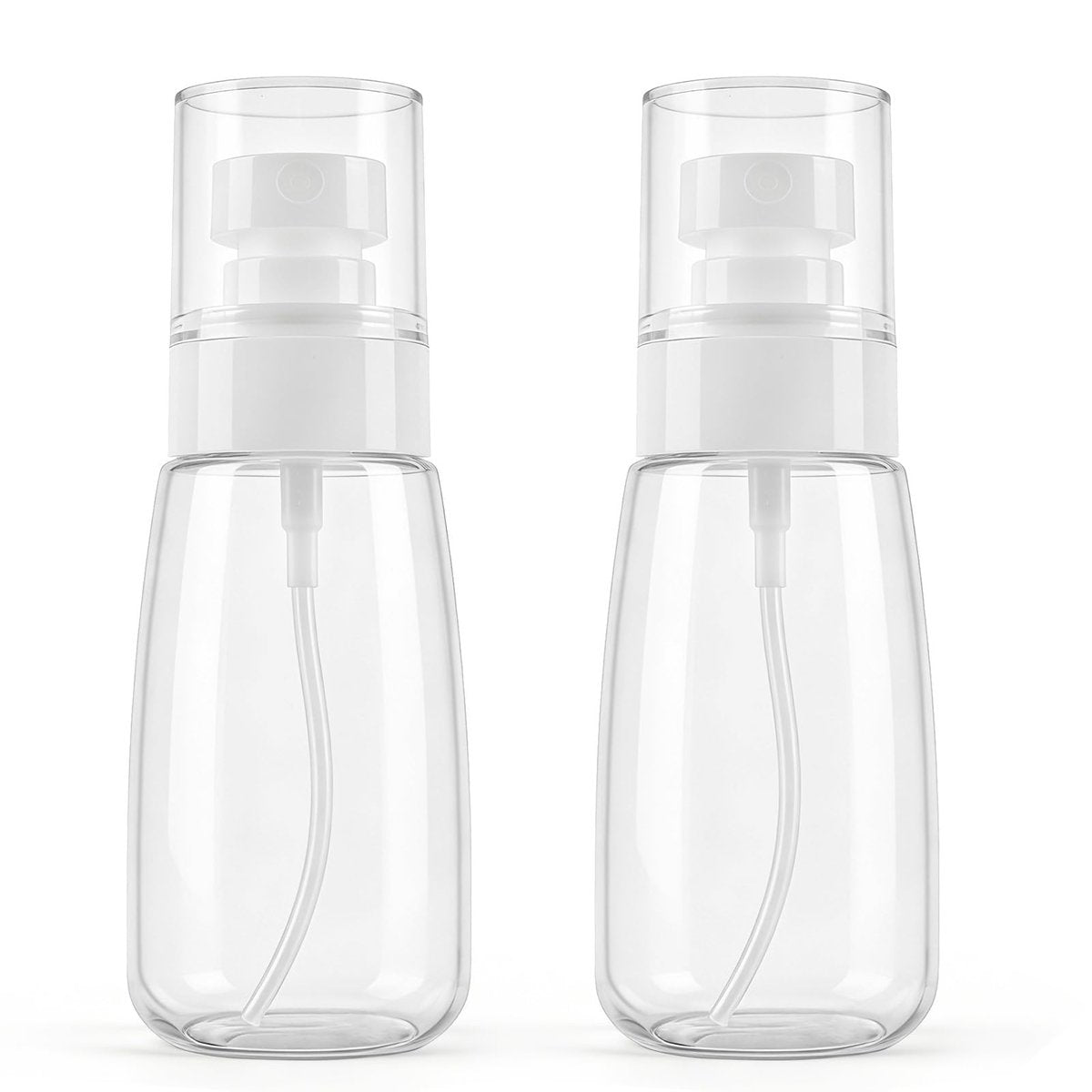 QIHANS 2er-Pack Sprühflaschen 60 ml – Feine Nebel-Sprühflasche, auslaufsicher, nachfüllbar, klein, für Reisen, Haarsprühe, Gesichtswasser, Feuchtigkeitspflege