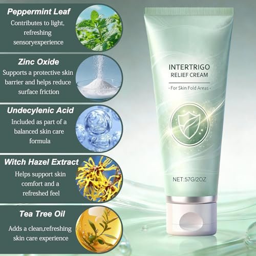 Lucift Intertrigo Creme – 2er-Pack Hautpflege für Hautfalten, Scheuern & Reibung, schnell trocknend, nicht fettend, tägliche Anwendung