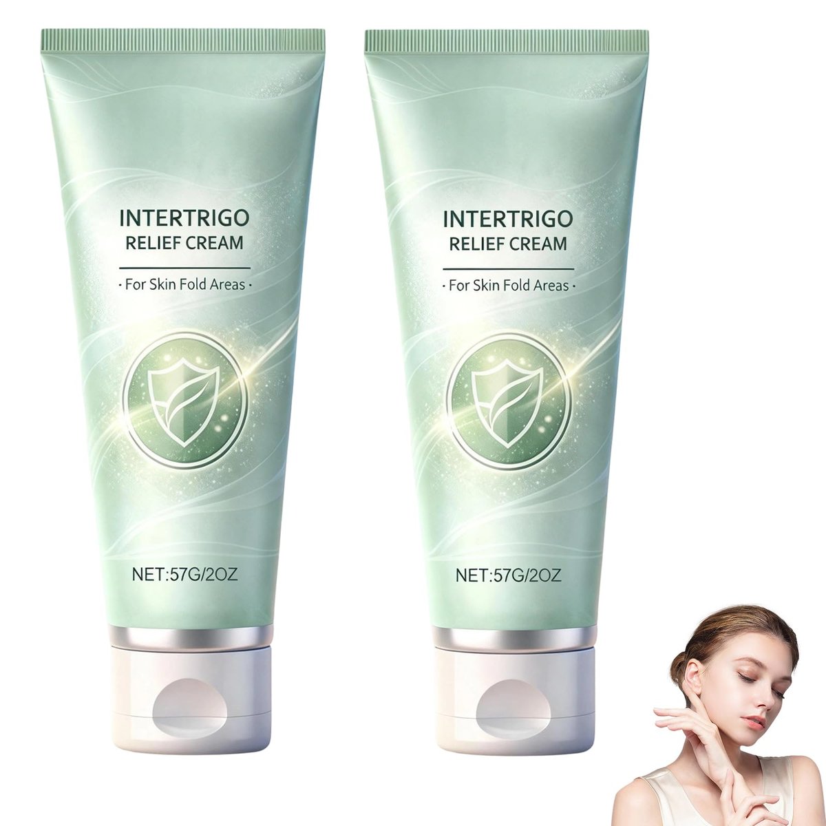 Lucift Intertrigo Creme – 2er-Pack Hautpflege für Hautfalten, Scheuern & Reibung, schnell trocknend, nicht fettend, tägliche Anwendung