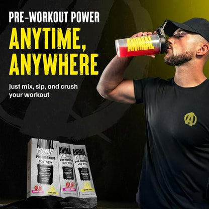 Animal Pump NS Stim-freies Pre-Workout Pulver - Koffeinfreier Booster für Energie, Fokus und Muskelaufbau mit Beta-Alanin, Citrullin, Nitrosigine, Dragon Berry (3) und Lemon Surge (2), 5 Stick-Packs
