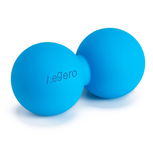 Aegero Peanut Massage Ball – Doppel-Lacrosse-Massageball für myofasziale Entspannung, Triggerpunkt-Therapie und Akupressur (Blau, fest)