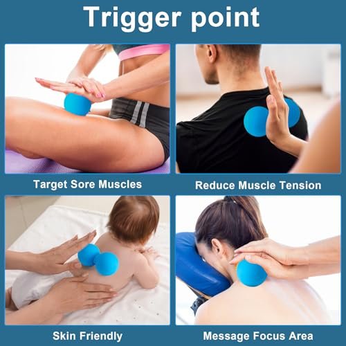 Aegero Erdnuss-Massageball – Doppelter Lacrosse-Massageball für myofasziale Entspannung, Triggerpunkt-Therapie, Muskelknoten und Akupressur (Schwarz, fest)