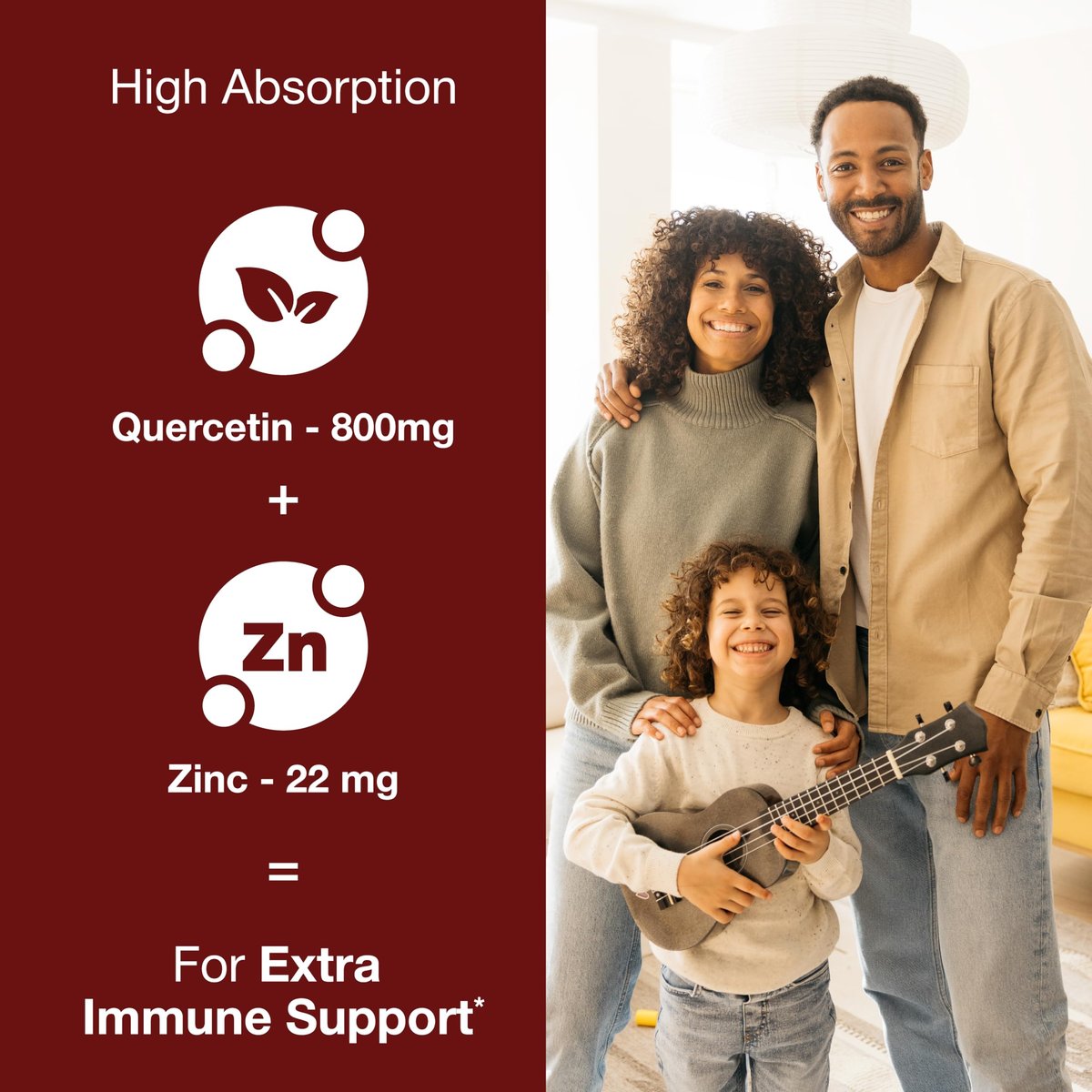 Sandhu's Zink Quercetin 60 Kapseln (1 Pack) | Hochdosiertes Zinkpräparat für Immunsystem und saisonale Allergien | Antioxidative Unterstützung für Männer und Frauen | Leicht zu schlucken