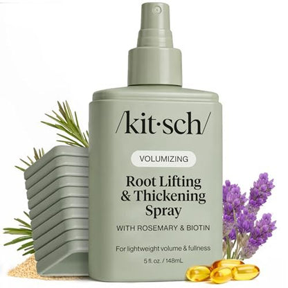 Kitsch Root Hair Volume Spray – Leichter Haarvolumenspray für sofortigen Lift und Fülle | Haarverdickungsspray mit Rosmarin und Biotin | Weiches, griffiges Volumen-Finish – 150 ml
