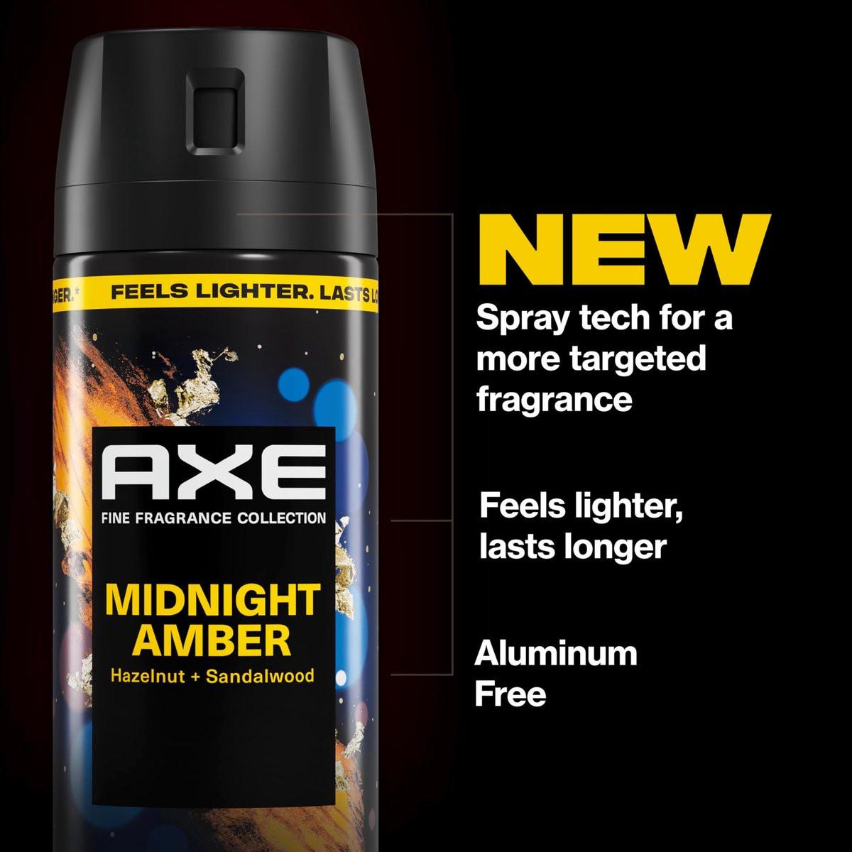 AXE Fine Fragrance Collection Body Spray 3er-Pack Midnight Amber 72h Frische Aluminiumfrei 82 ml