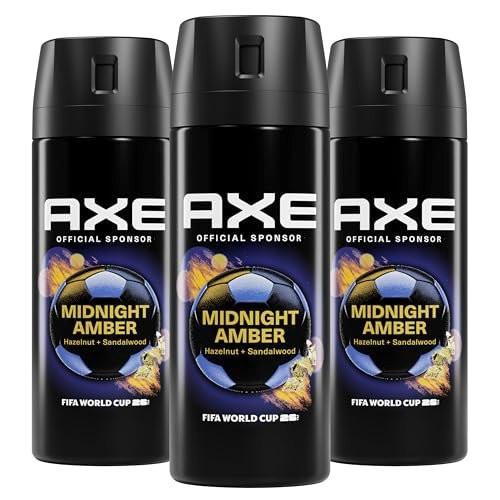 AXE Fine Fragrance Collection Body Spray 3er-Pack Midnight Amber 72h Frische Aluminiumfrei 82 ml