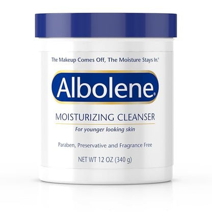 Albolene Feuchtigkeitsspendender Reiniger & Make-up-Entferner-Balsam – Duftfreie Gesichtscreme für Reinigung & Feuchtigkeit – Mehrzweck-Hautpflege für alle Hauttypen – Ohne aggressive Chemikalien – 340 g