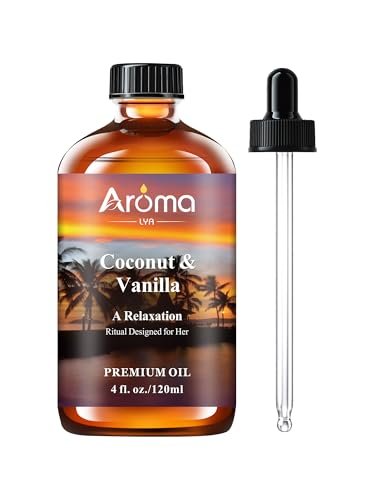 Kokos Vanille ätherisches Öl 4fl.oz - Ätherische Öle für Diffuser, Aromatherapie, DIY Seife & Kerzenherstellung