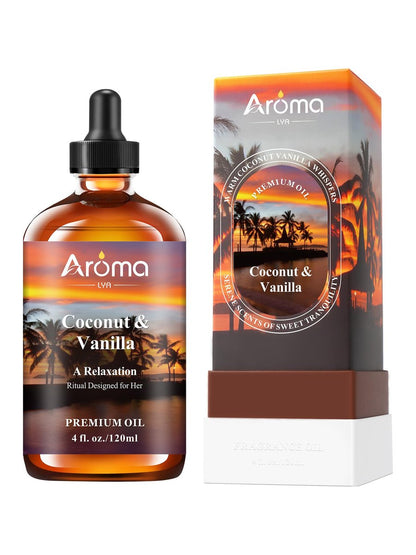 Kokos Vanille ätherisches Öl 4fl.oz - Ätherische Öle für Diffuser, Aromatherapie, DIY Seife & Kerzenherstellung