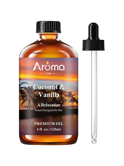 Kokos Vanille ätherisches Öl 4fl.oz - Ätherische Öle für Diffuser, Aromatherapie, DIY Seife & Kerzenherstellung