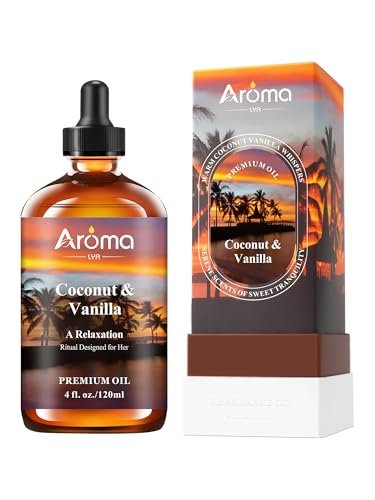 Kokos Vanille ätherisches Öl 4fl.oz - Ätherische Öle für Diffuser, Aromatherapie, DIY Seife & Kerzenherstellung