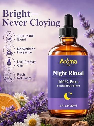 Night Ritual – 100% reine ätherische Ölmischung für die abendliche Routine, Diffuser-Öle für Zuhause, 4 Fl Oz