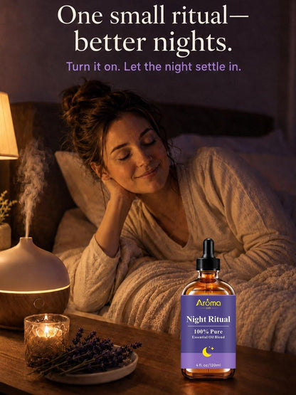 Night Ritual – 100% reine ätherische Ölmischung für die abendliche Routine, Diffuser-Öle für Zuhause, 4 Fl Oz