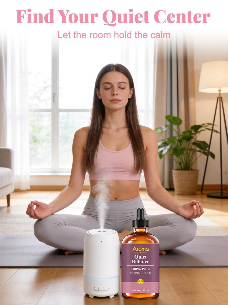 Quiet Balance – 100 % reine ätherische Ölmischung mit holzigen und harzigen Noten für Ruhe und Zentriertheit – 118 ml