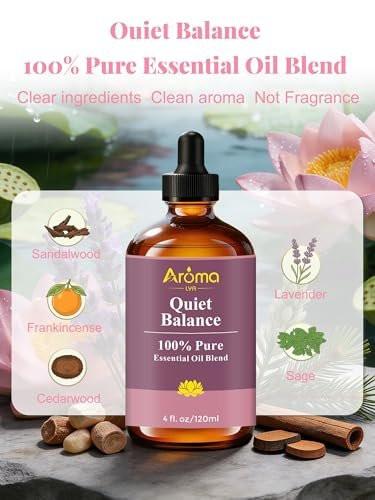 Quiet Balance – 100 % reine ätherische Ölmischung mit holzigen und harzigen Noten für Ruhe und Zentriertheit – 118 ml