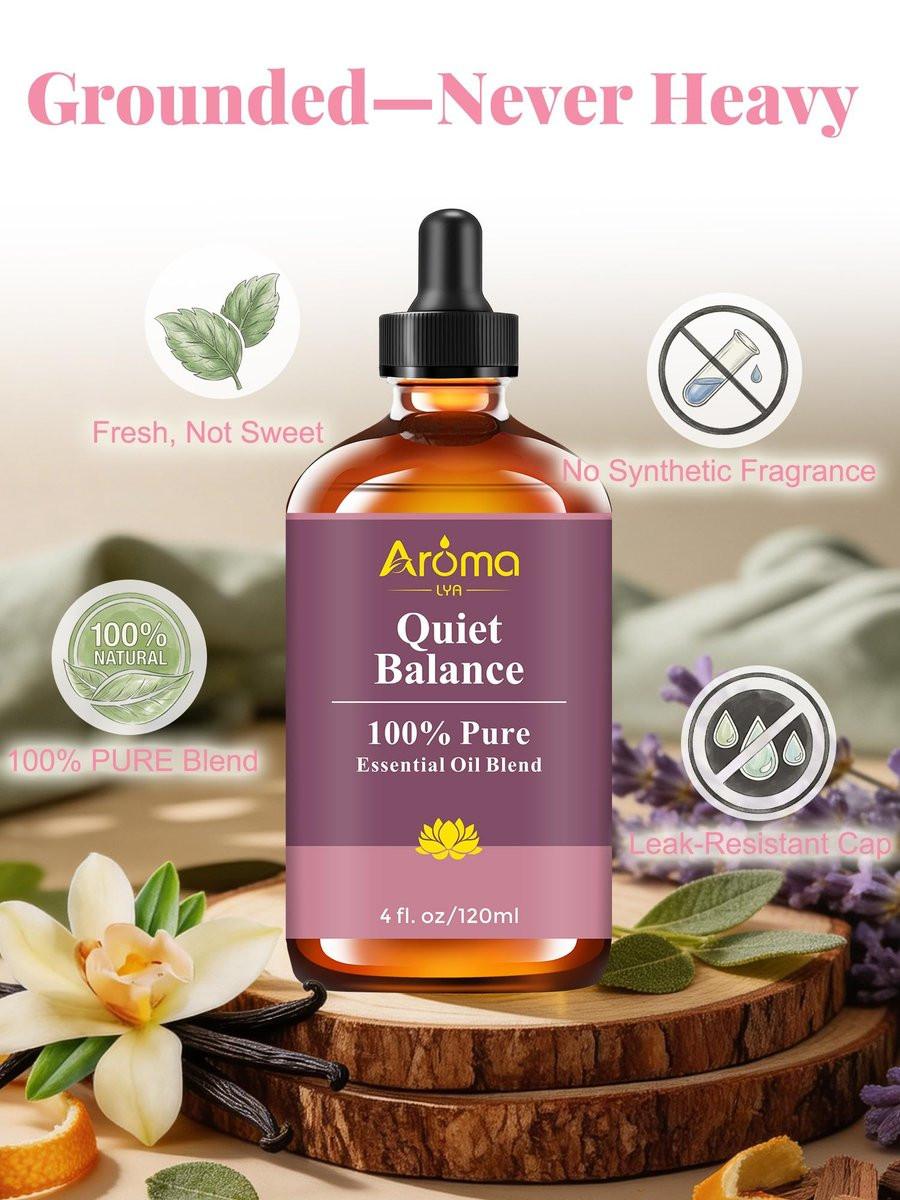 Quiet Balance – 100 % reine ätherische Ölmischung mit holzigen und harzigen Noten für Ruhe und Zentriertheit – 118 ml