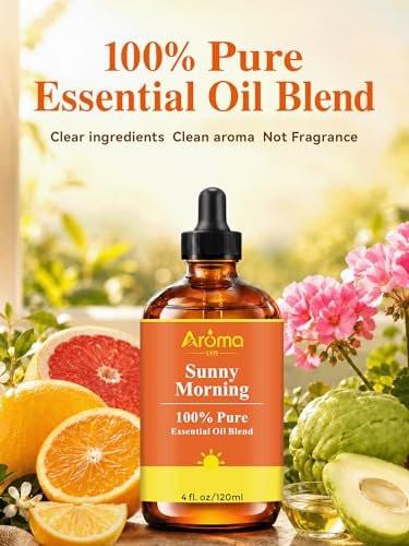 Sunny Morning – 100 % reine ätherische Ölmischung, zitrusfrischer Duft für Diffuser, 118 ml