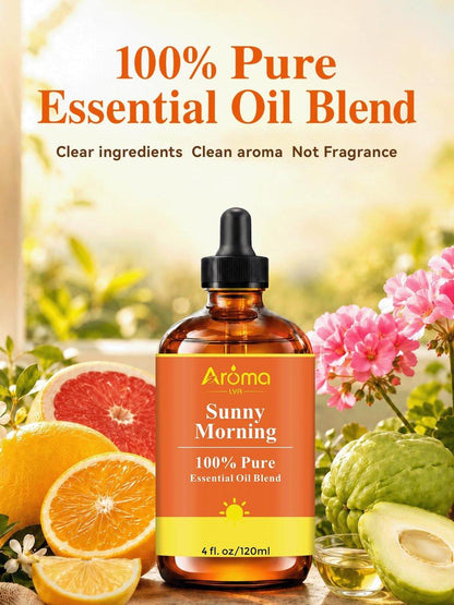Sunny Morning – 100 % reine ätherische Ölmischung, zitrusfrischer Duft für Diffuser, 118 ml