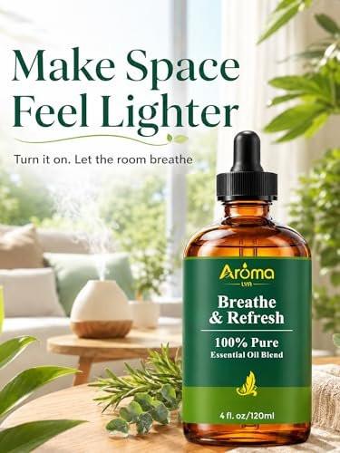 Breathe & Refresh – 100 % reine ätherische Ölmischung mit kühl-frischem Duft für Diffuser | AromaLYA