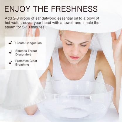 MUNUSNA Sandelholz Ätherisches Öl 100 ml – 100 % reines natürliches Sandelholzöl Premiumklasse für Diffuser, Hautpflege, Haarpflege, Massage, Yoga, Zuhause, Seifen- und Kerzenherstellung