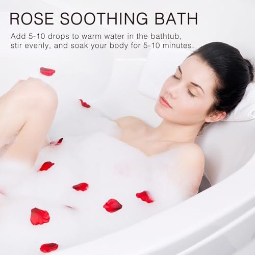 MUNUSNA Rosenöl 100ml – 100% reines natürliches Rosenöl für Haut, Haare und Gesicht, Premium-ätherisches Öl für Diffuser, Massage, Yoga, Bad, Seifen- und Kerzenherstellung