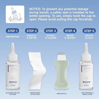 2 in 1 PDRN & Calcium BlackHead Melting & Porenminimierer, 10,15 fl oz | 60 Hautpflege-Wattepads, schmilzt Talg, strafft Poren, Ölkontrolle + Feuchtigkeitsversorgung | Hyaluronsäure, Salicylsäure, Koreanische Hautpflege