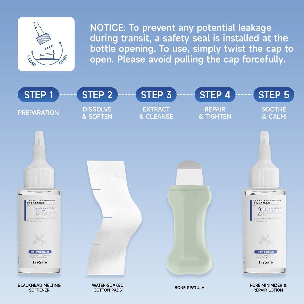 2 in 1 PDRN & Calcium BlackHead Melting & Porenminimierer, 10,15 fl oz | 60 Hautpflege-Wattepads, schmilzt Talg, strafft Poren, Ölkontrolle + Feuchtigkeitsversorgung | Hyaluronsäure, Salicylsäure, Koreanische Hautpflege