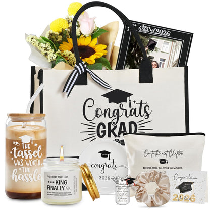 GREOZORT 2026 Abschlussgeschenk Set für Sie – College High School Graduation Geschenk – The Tassel Was Worth The Hassle – Klasse von 2026 Geschenk für Tochter, Schwester, beste Freundin, Frauen