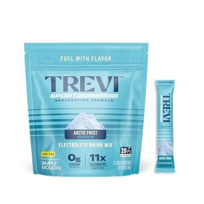 TREVI™ Sport Elektrolyt-Pulver Beutel Zuckerfrei - 800 mg Natrium - 250 mg Kalium - 100 mg Magnesium - Wasser-Mix zur Rehydrierung - 20er Pack - Arctic Frost