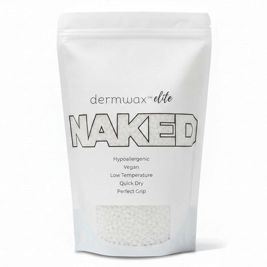 Dermwax Elite Naked Clear Hard Wax Beads – Transparentes Gel-Wachs zur Haarentfernung für Detailarbeiten – Hypoallergen & Duftfrei – Schmilzt bei niedriger Temperatur & wird schnell fest – Ideal für alle Haartypen (32 Unzen)