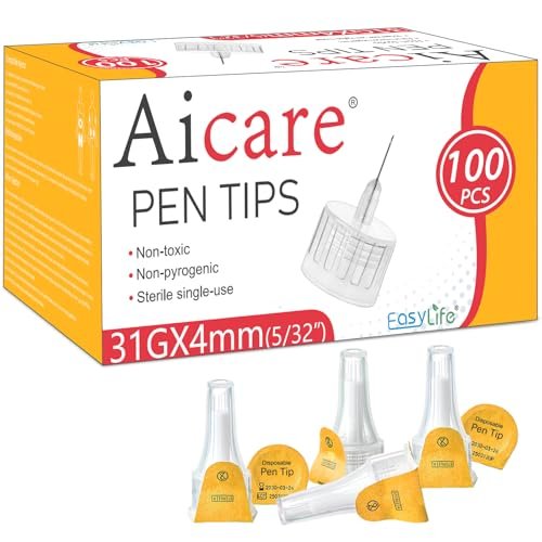 Pen-Nadeln 31G x 4mm, Universelle Passform, 100 Stück, Extra-Dünn und Komfortabel